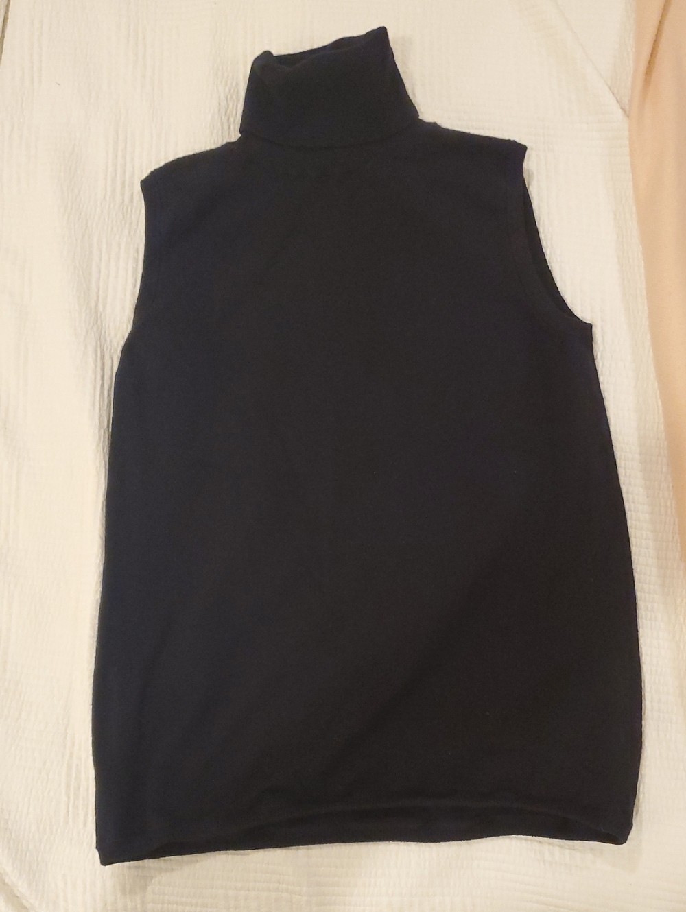 Ann Taylor Black Sleeveless Turtleneck Shell